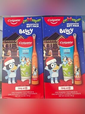 Bluey Holiday Powered Electric Toothbrush & Toothpaste Gift Pack of 2